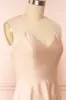 Julia Champagne | Satin Maxi Dress w/ High Slit sold by Boutique 1861