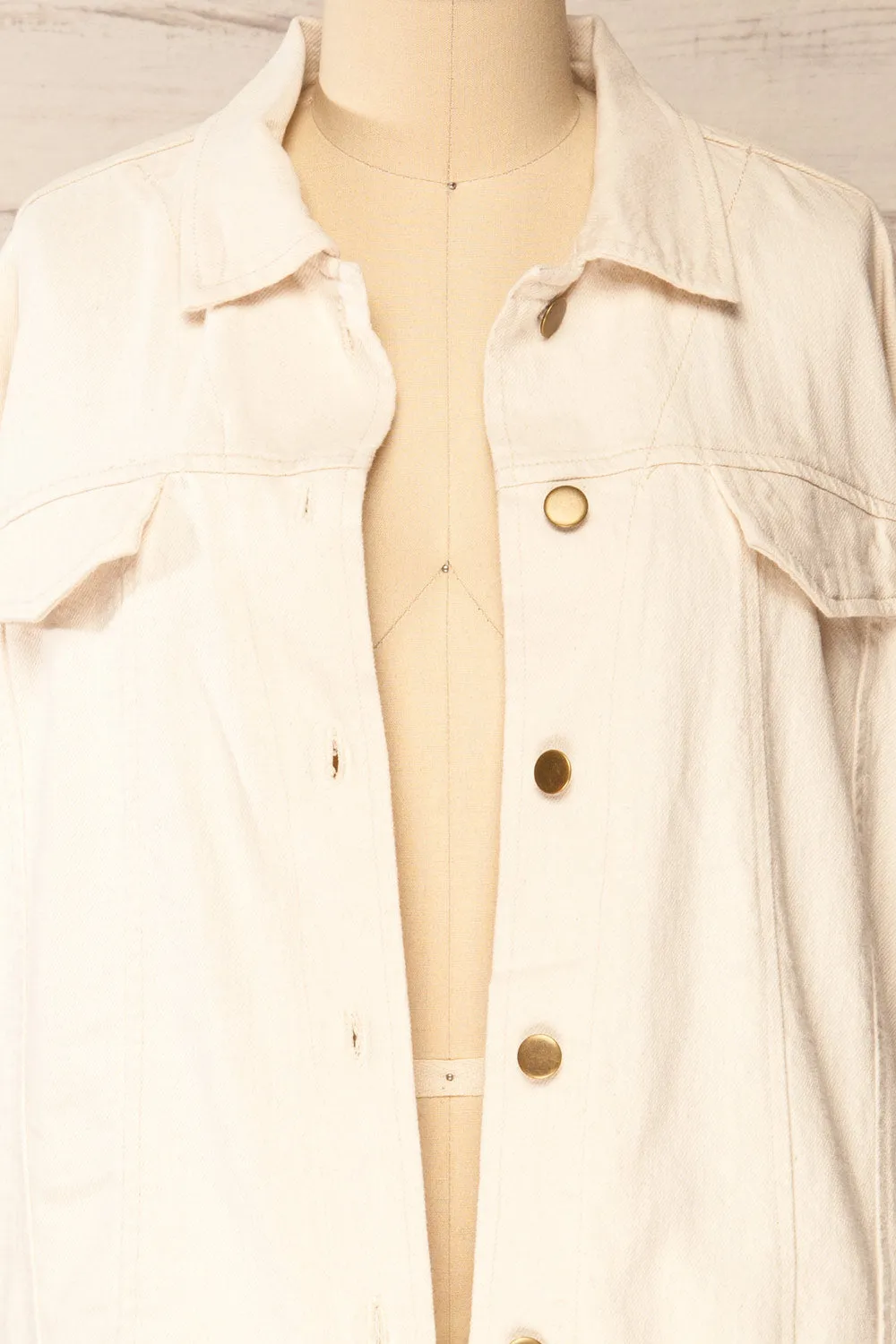 Majorque | Oversized Beige Denim Jacket sold by Boutique 1861 product image thumbnail 2