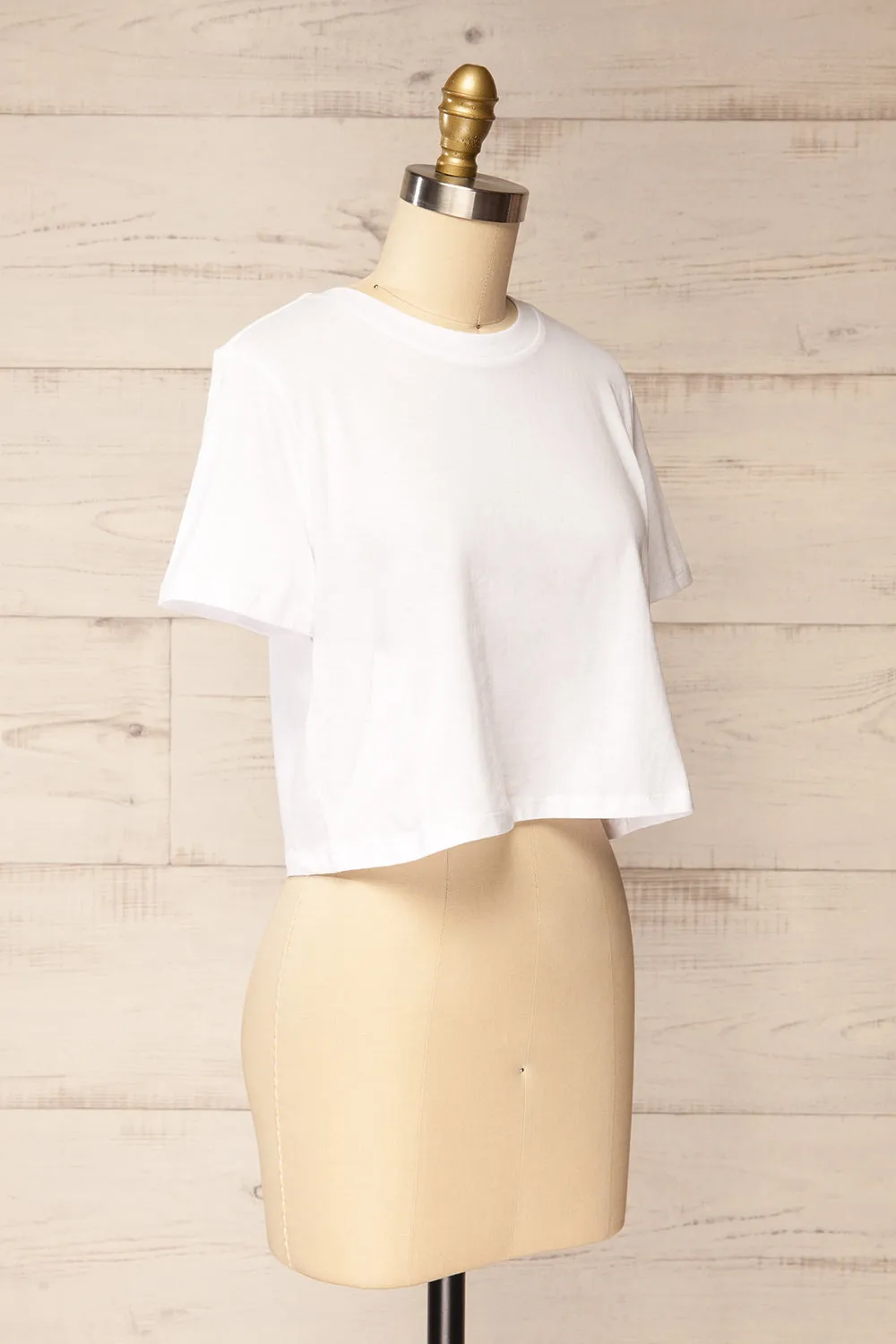 Akita White | Cotton Cropped T-Shirt sold by Boutique 1861 product image thumbnail 3