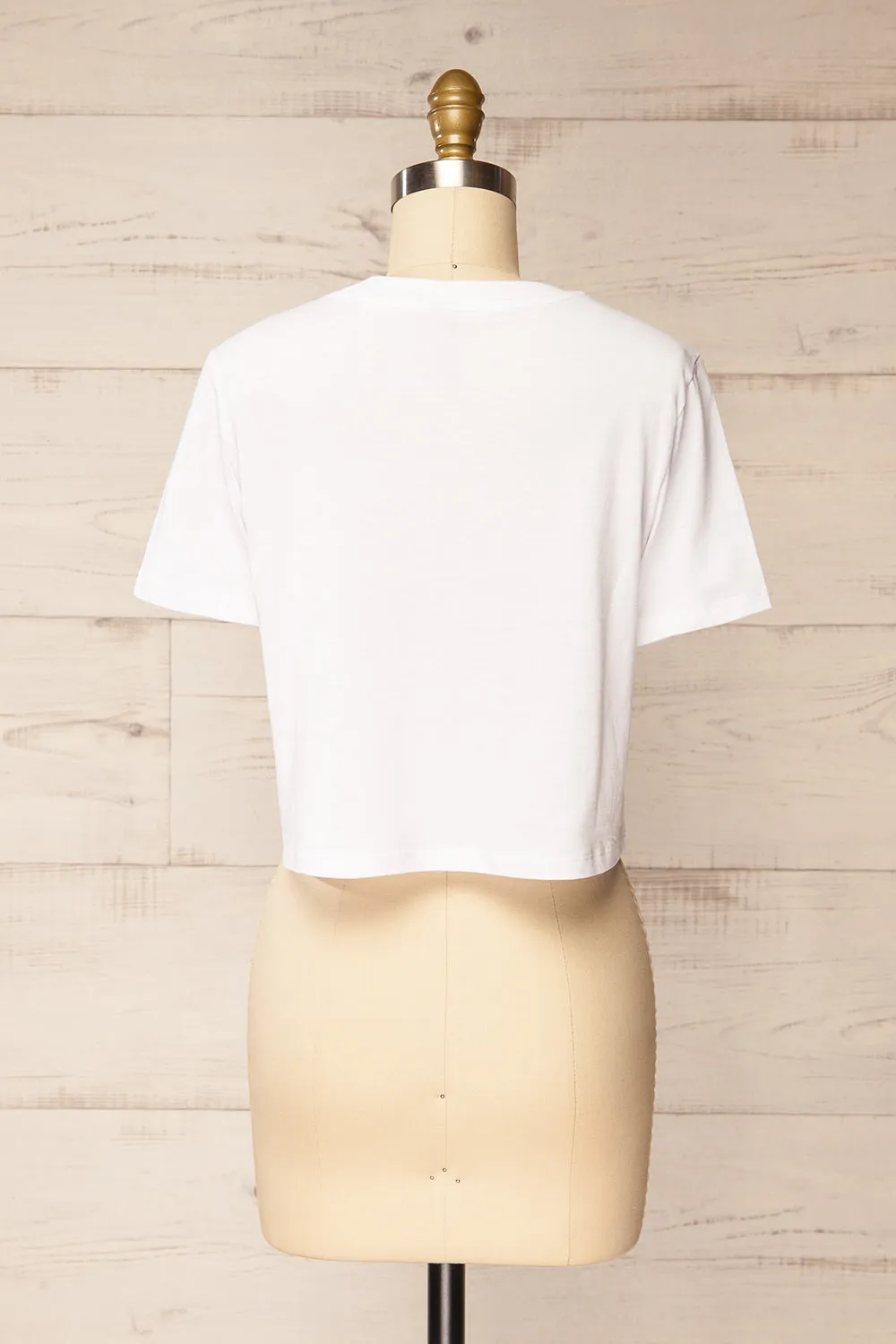 Akita White | Cotton Cropped T-Shirt sold by Boutique 1861 product image thumbnail 5