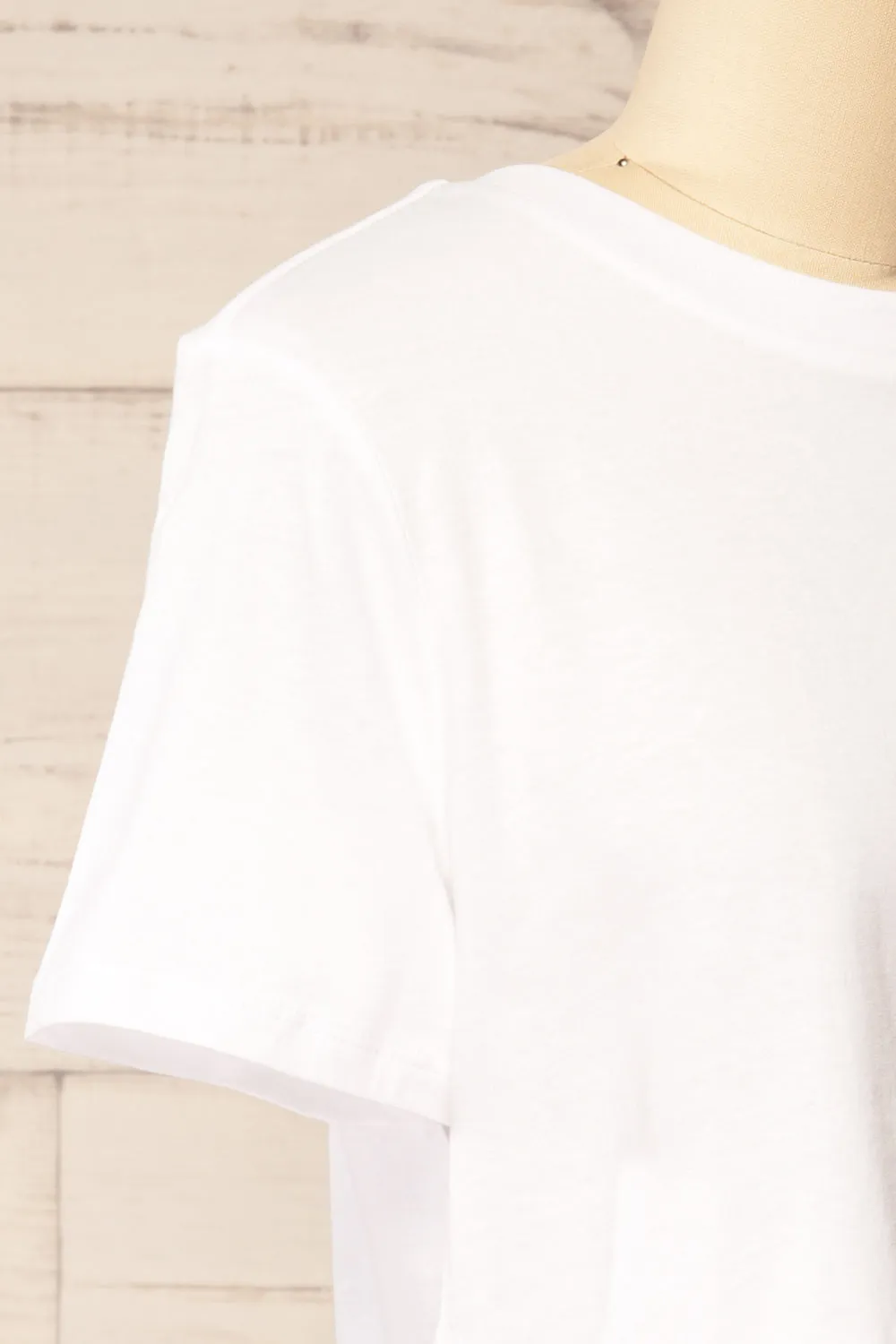 Akita White | Cotton Cropped T-Shirt sold by Boutique 1861 product image thumbnail 4