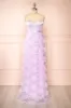Jurin Lavender | Bustier Maxi Dress w/ Ruffled Tulle sold by Boutique 1861