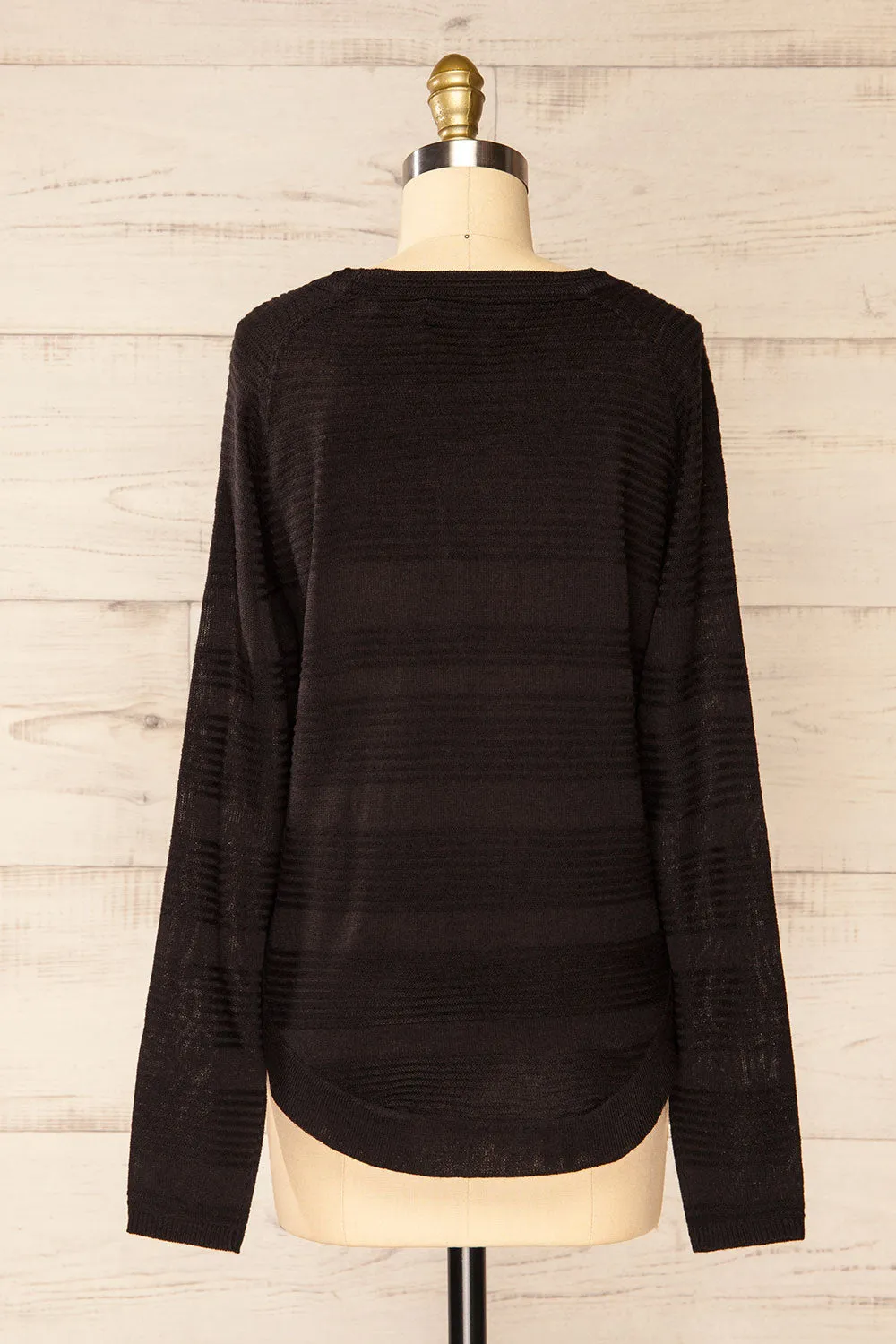 Mirando Black | Thin Knit Striped Sweater sold by Boutique 1861 product image thumbnail 5