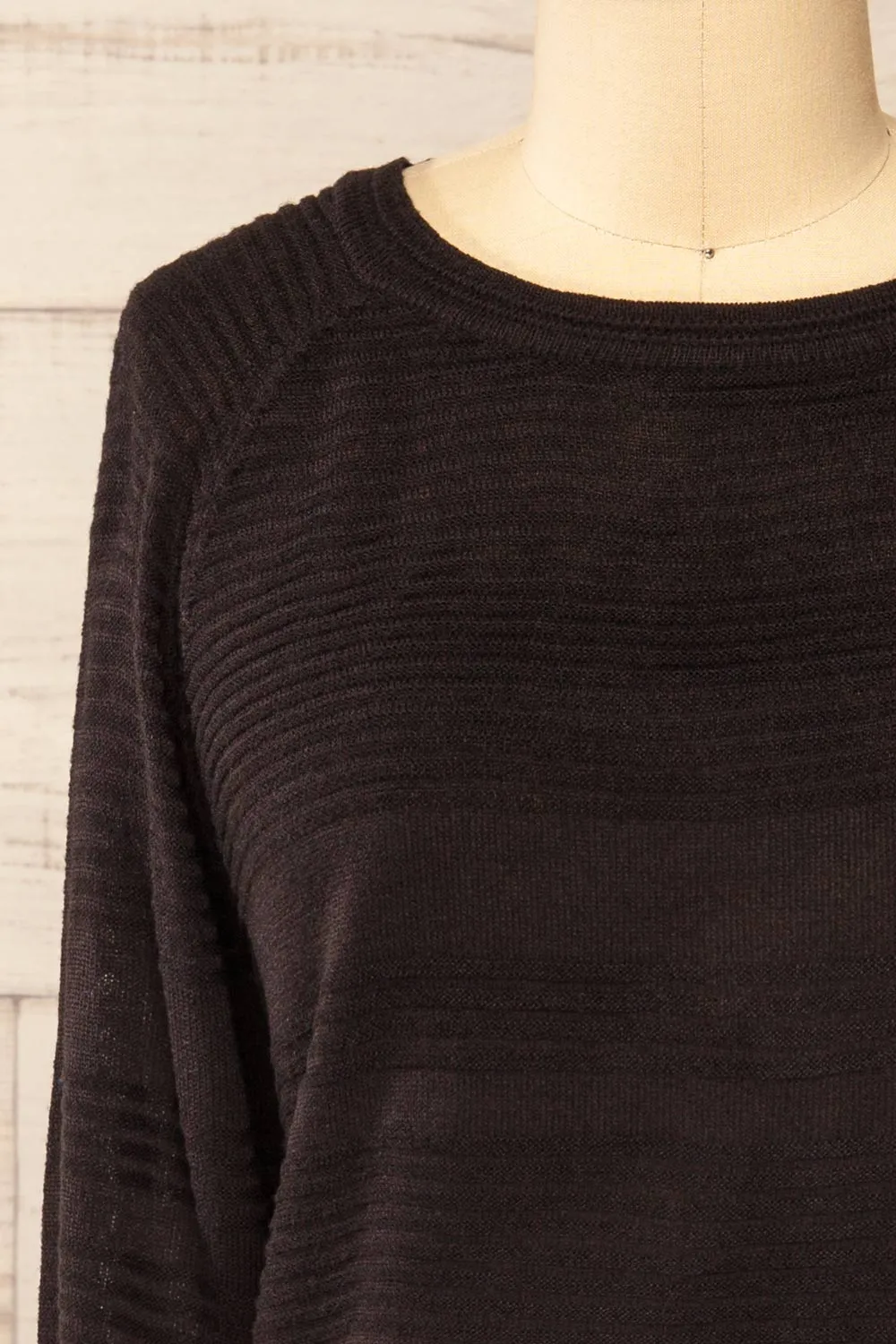 Mirando Black | Thin Knit Striped Sweater sold by Boutique 1861 product image thumbnail 2
