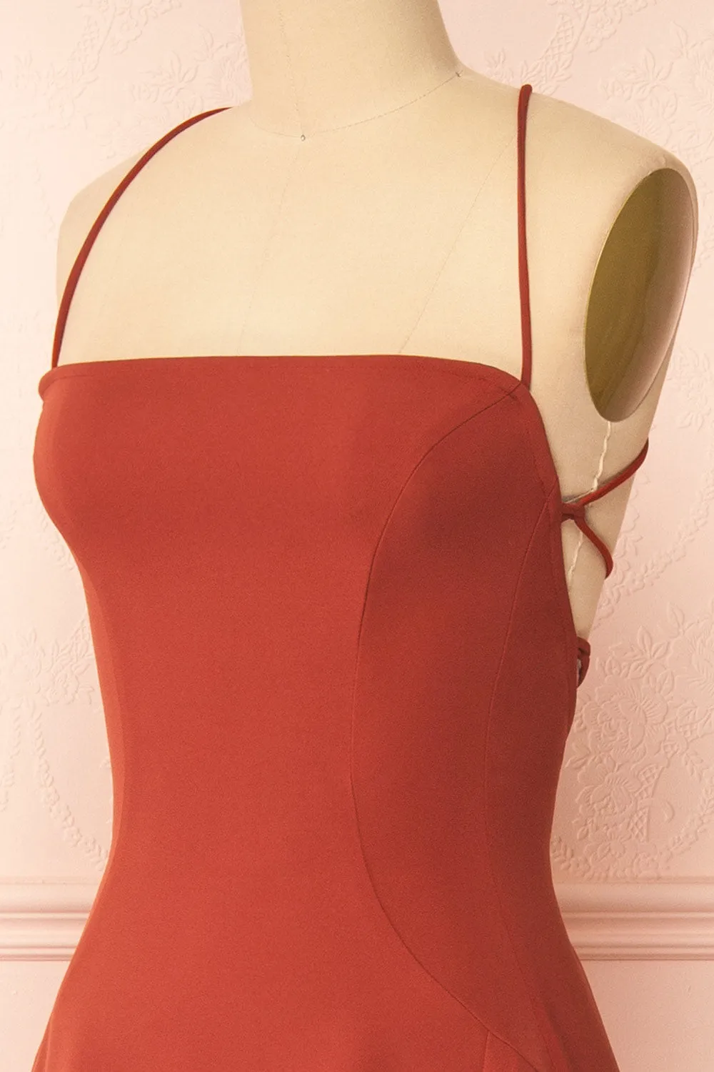 Izabella Rust | A-line Maxi Dress with Open Back sold by Boutique 1861 product image thumbnail 5