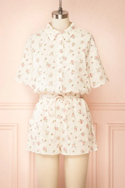 Berkley | Floral Romper w/ Pockets sold by Boutique 1861