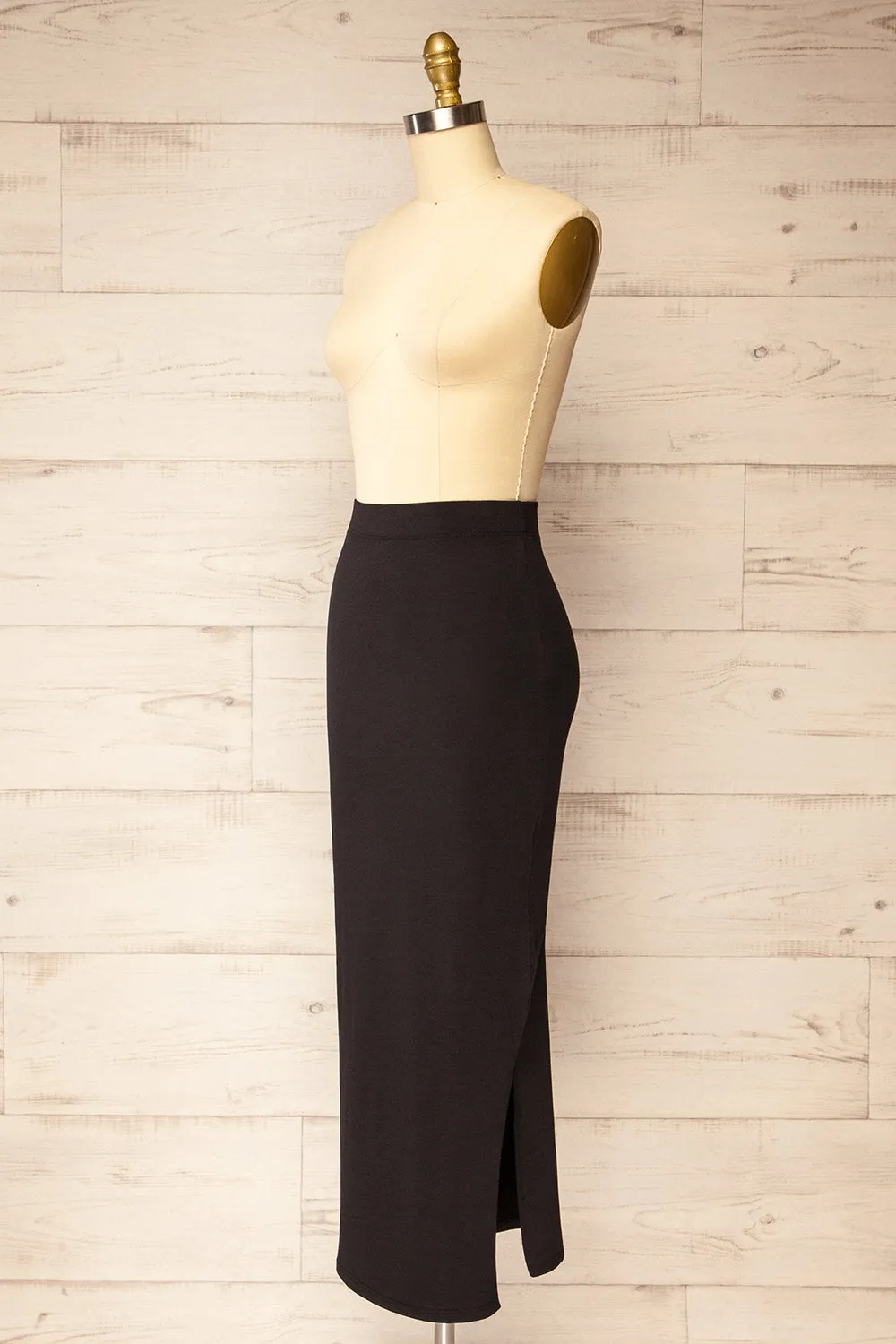 Addis | Black Long Skirt w/ Side Slit sold by Boutique 1861 product image thumbnail 3