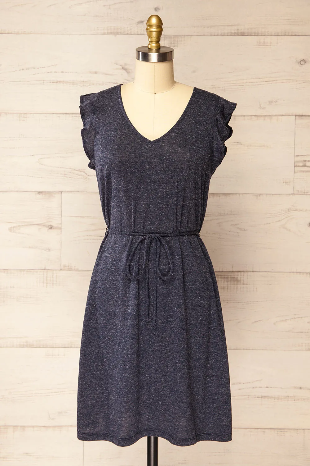 Clarice Navy | Short Sleeveless Dress sold by Boutique 1861