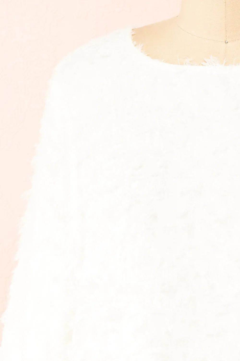 Saphina | White Crop Top w/ Feathery Texture sold by Boutique 1861 product image thumbnail 2