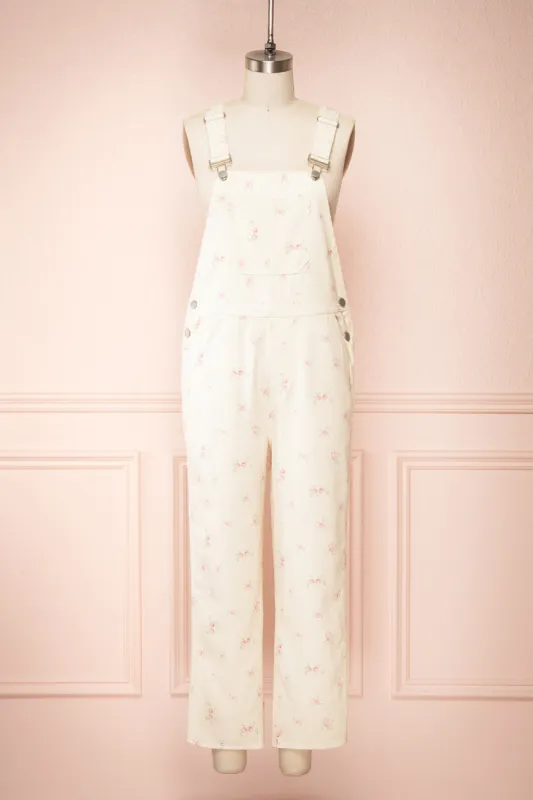 Rowena | Floral Denim Overalls sold by Boutique 1861