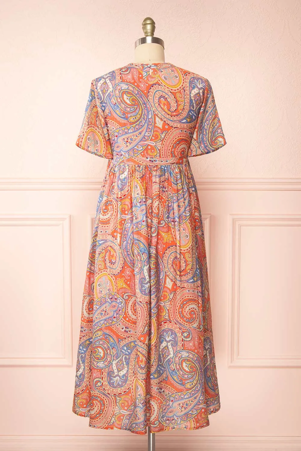 Percie | Paisley Midi Dress w/ Short Sleeves sold by Boutique 1861 product image thumbnail 5