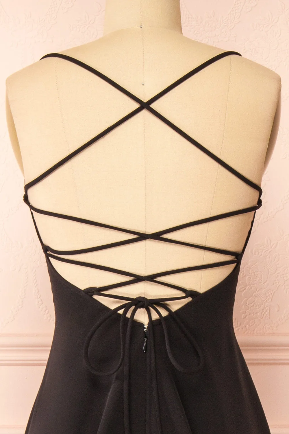 Izabella Black | A-line Maxi Dress with Open Back sold by Boutique 1861 product image thumbnail 3