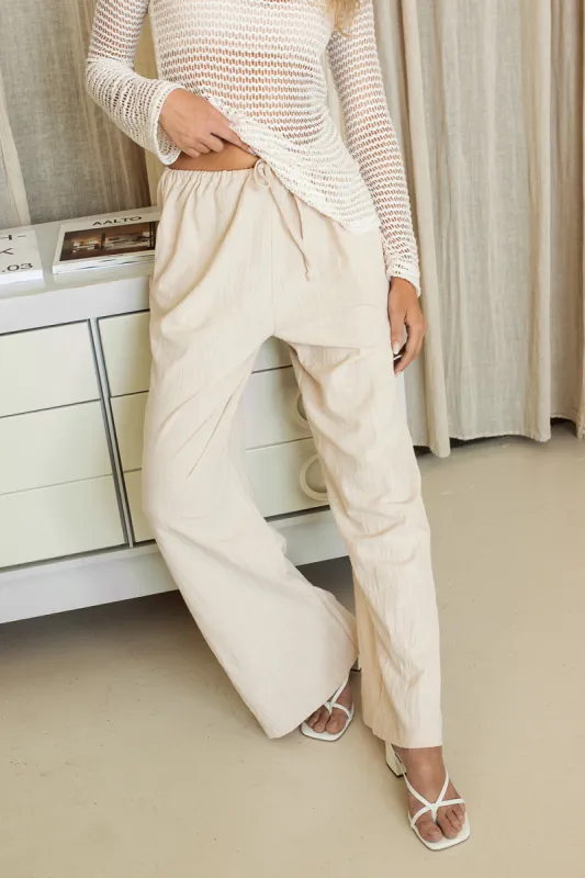 Savanah Beige | Loose-Fitted Pants | Dailystory sold by Boutique 1861