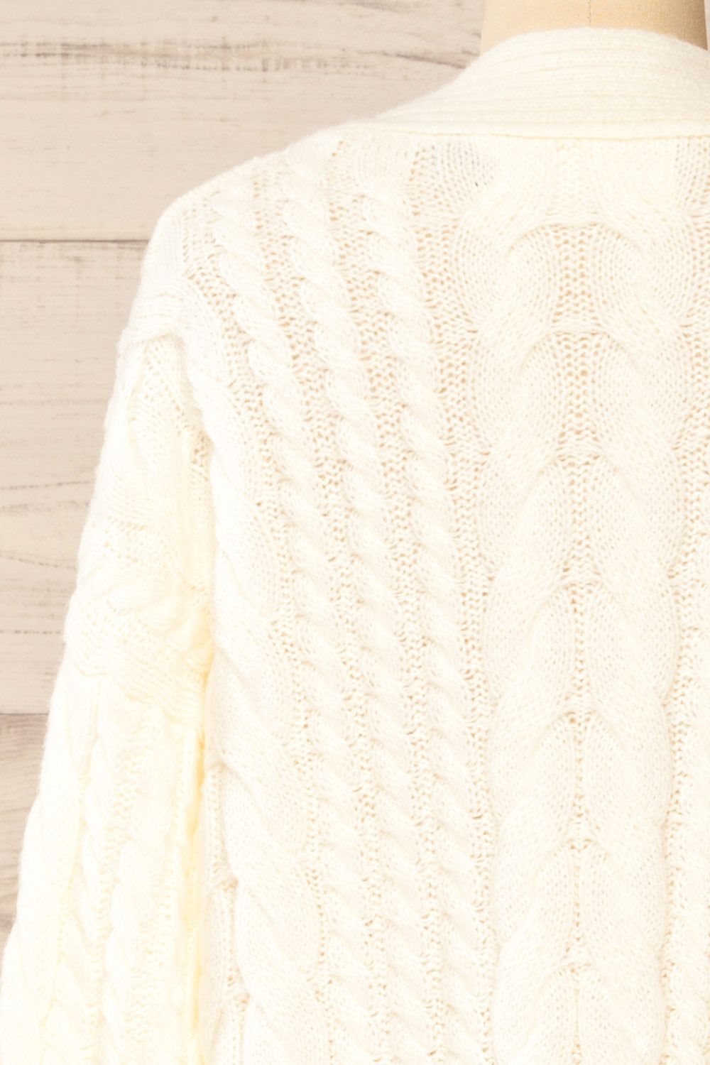Valletta Ivory | Open Front Knit Long Cardigan sold by Boutique 1861 product image thumbnail 7