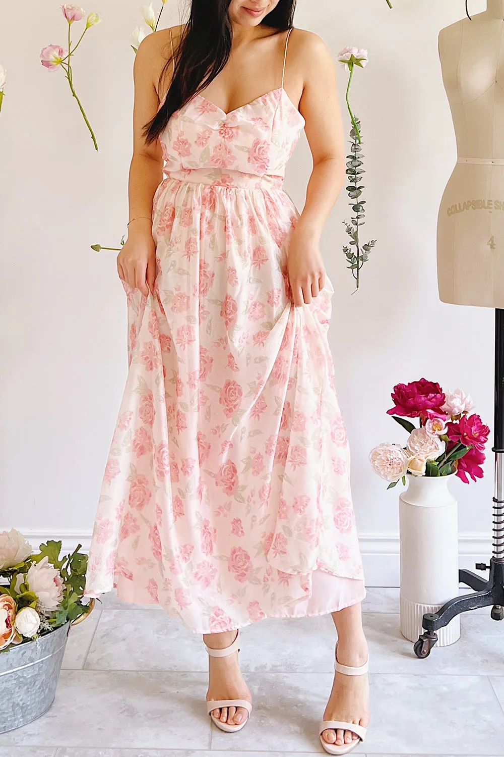 Anjo | Floral A-Line Midi Dress sold by Boutique 1861 product image thumbnail 3