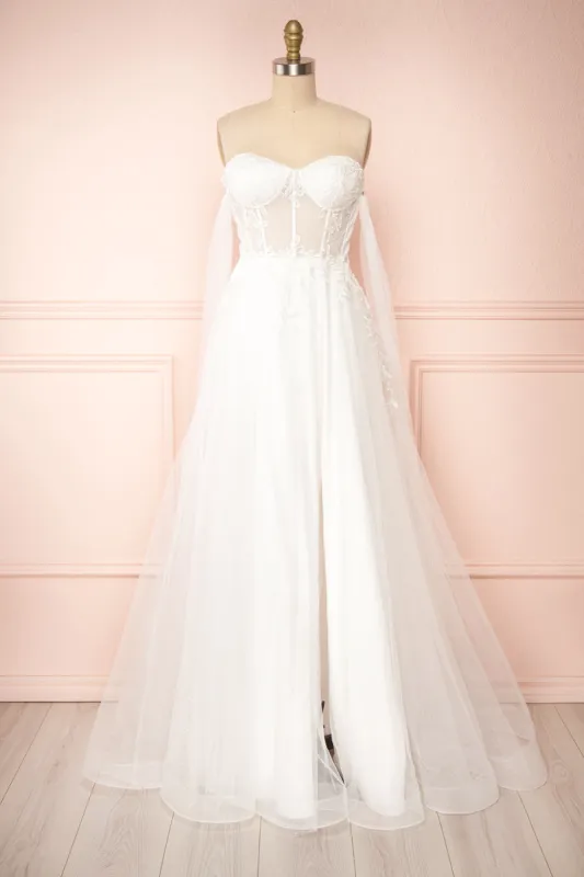 Cossette | Strapless Corset Maxi Dress sold by Boutique 1861