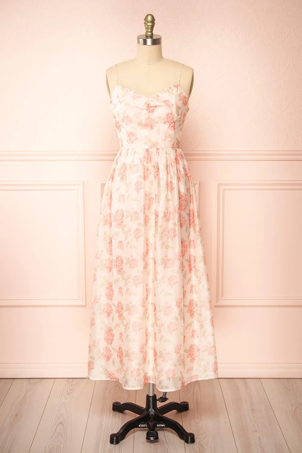 Anjo | Floral A-Line Midi Dress sold by Boutique 1861