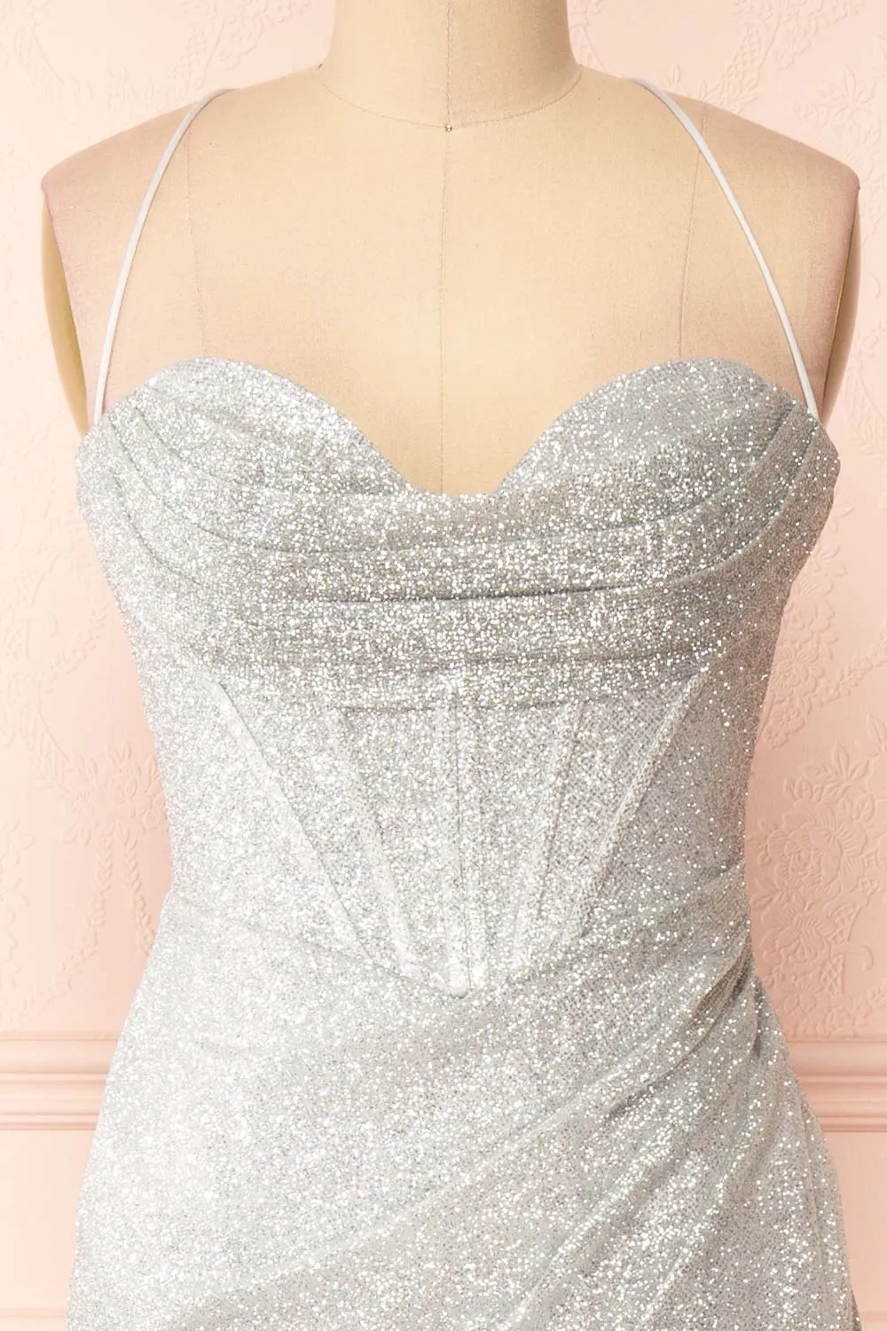 Frosti Silver | Sparkly Cowl Neck Maxi Dress sold by Boutique 1861 product image thumbnail 5