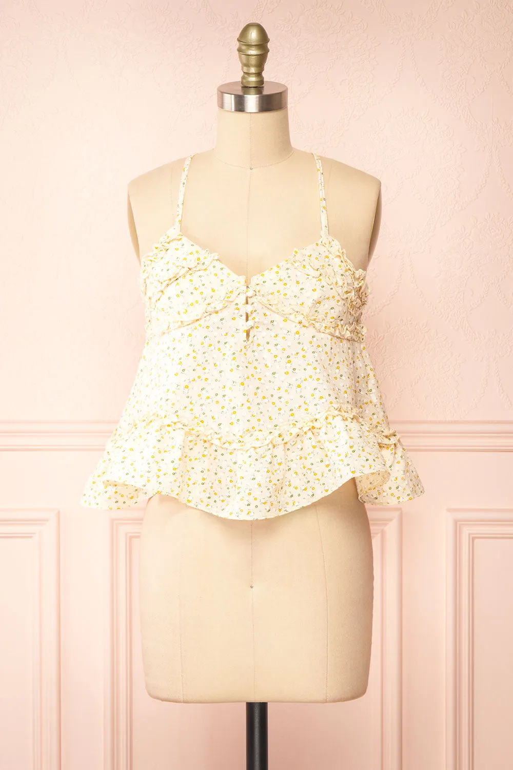 Galatea | Ruffled Floral Cami Top sold by Boutique 1861