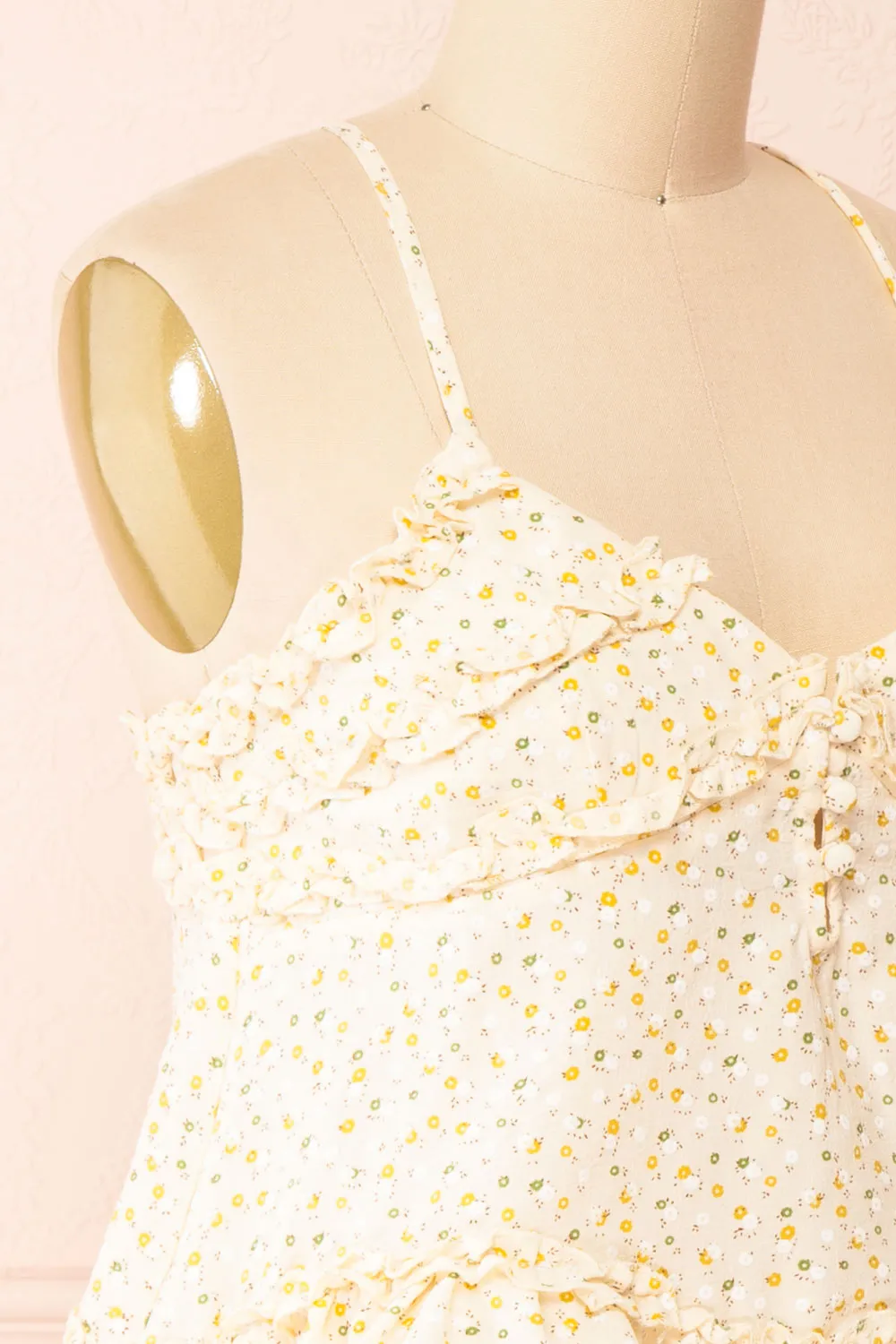 Galatea | Ruffled Floral Cami Top sold by Boutique 1861 product image thumbnail 4