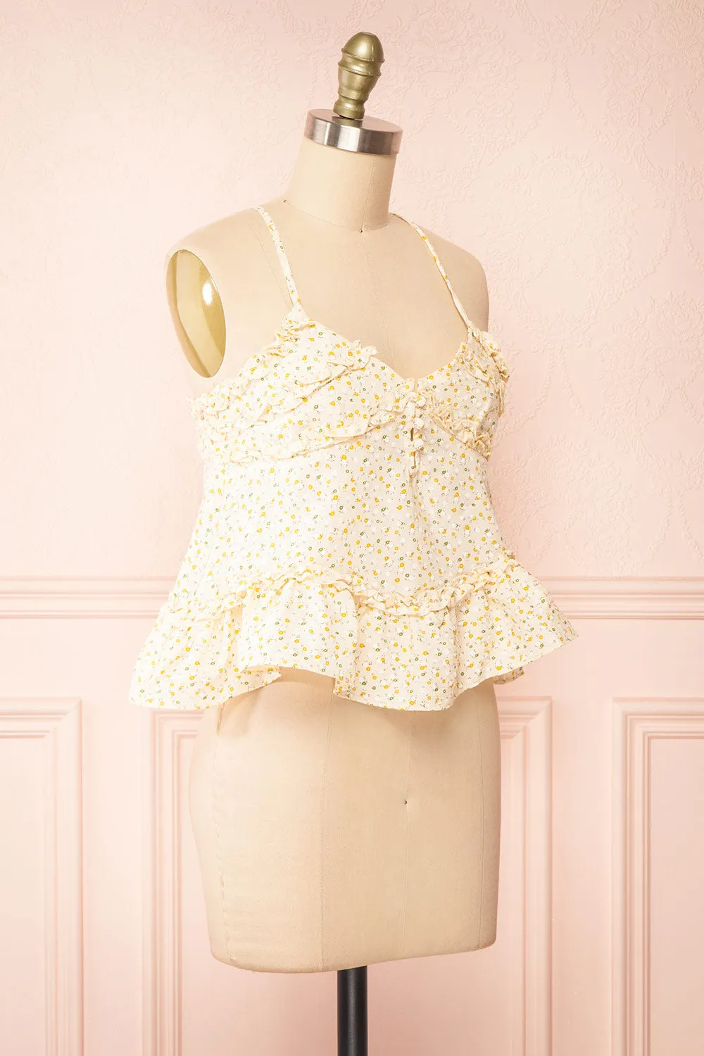 Galatea | Ruffled Floral Cami Top sold by Boutique 1861 product image thumbnail 3