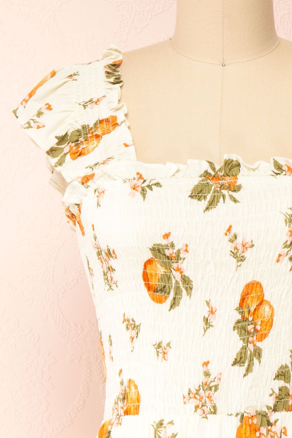 Islanda | Midi Dress w/ Orange Blossom Print sold by Boutique 1861 product image thumbnail 3