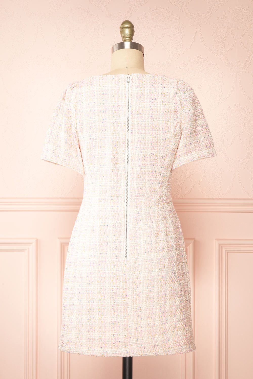 Esyle | Short Pink Tweed Dress sold by Boutique 1861 product image thumbnail 5