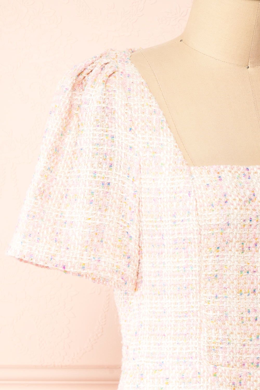 Esyle | Short Pink Tweed Dress sold by Boutique 1861 product image thumbnail 4