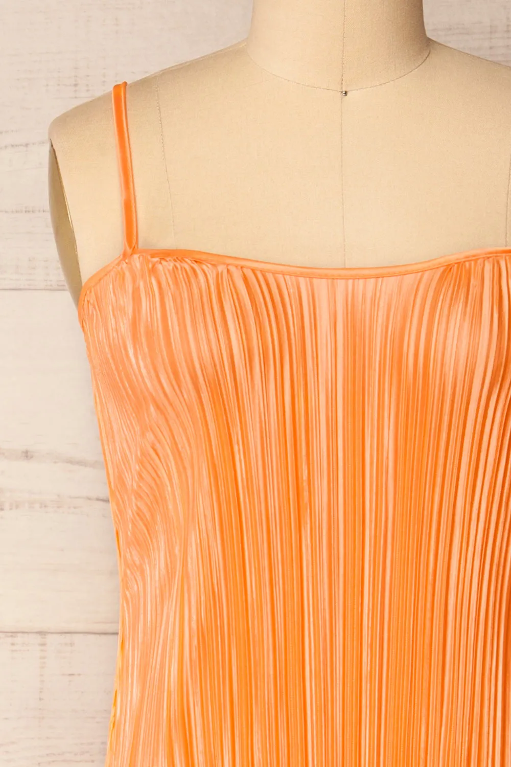 Cordoba Orange | Pleated Midi Dress sold by Boutique 1861 product image thumbnail 2