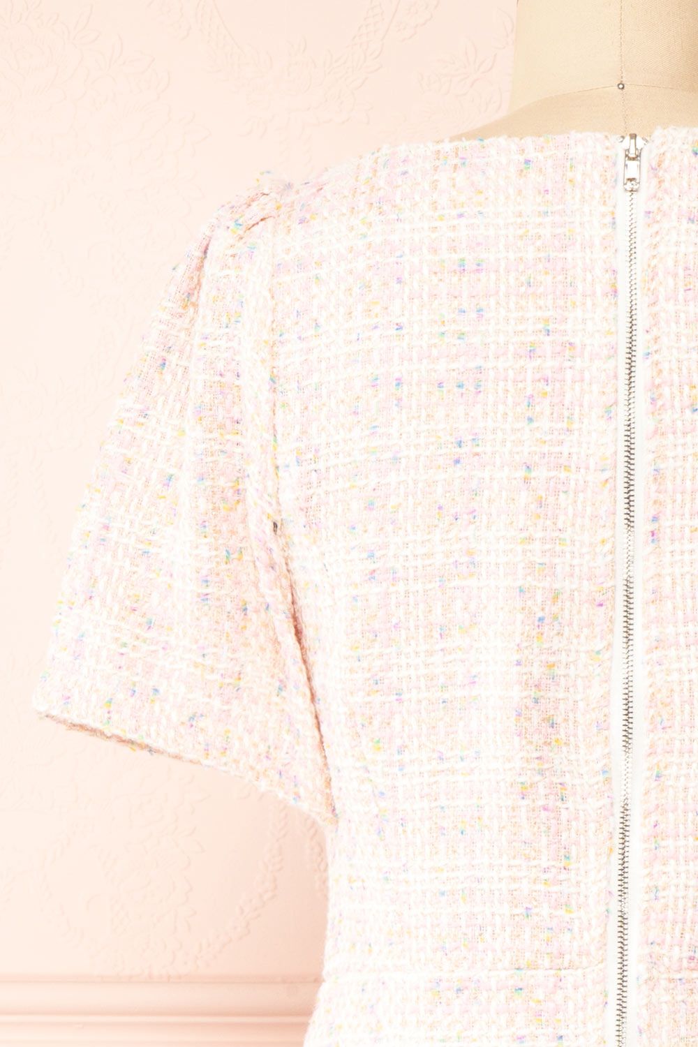 Esyle | Short Pink Tweed Dress sold by Boutique 1861 product image thumbnail 6