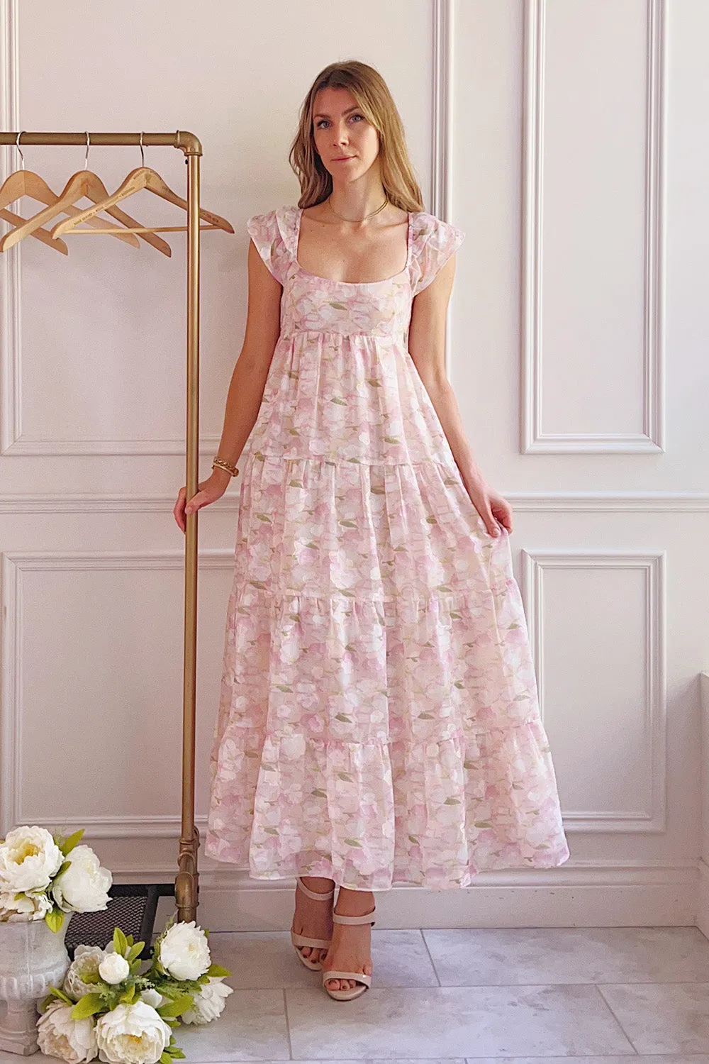 Anania | Shimmery Floral Midi Dress sold by Boutique 1861 product image thumbnail 3