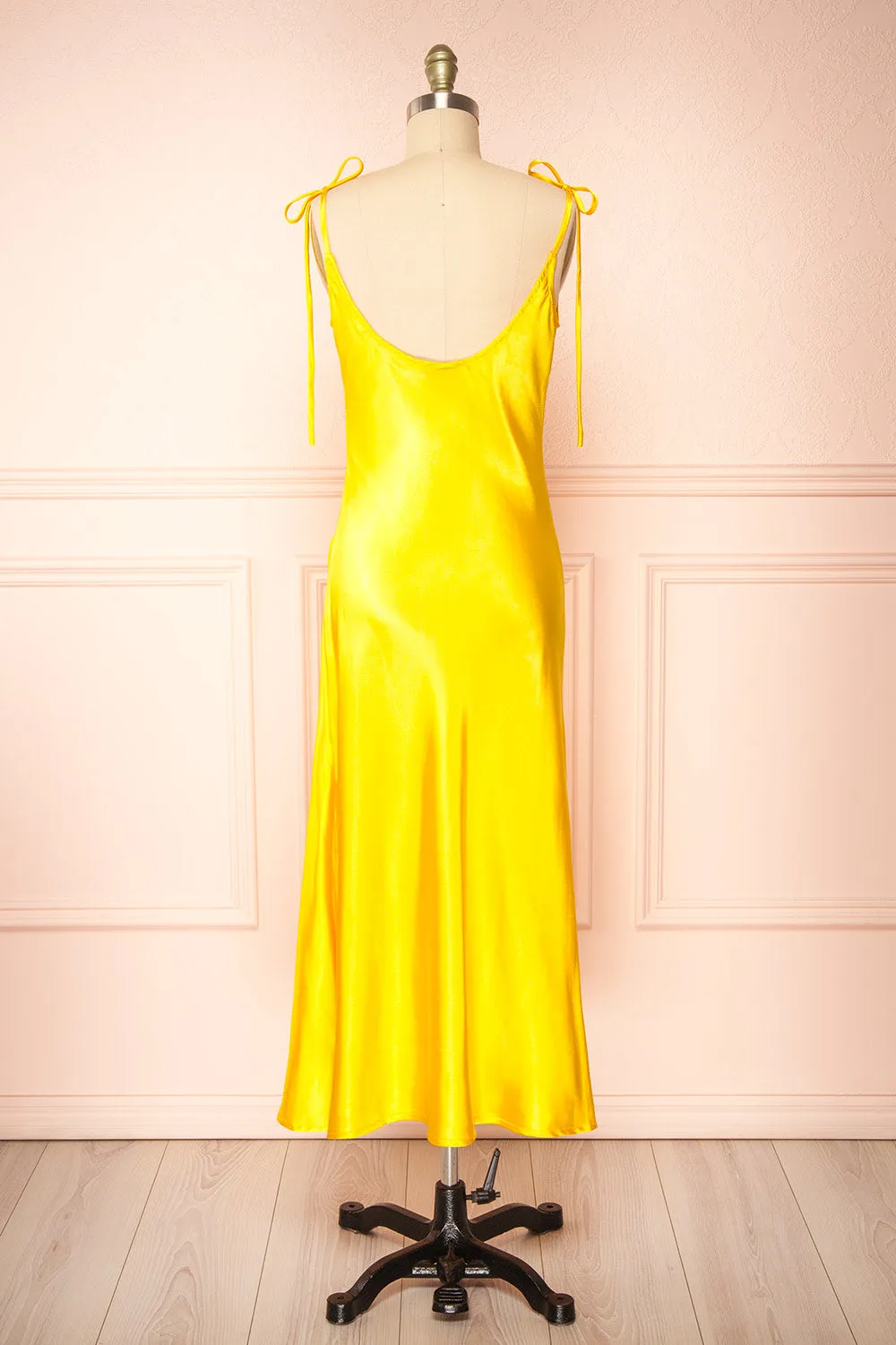 Elyse Yellow | Cowl Neck Midi Dress sold by Boutique 1861 product image thumbnail 5