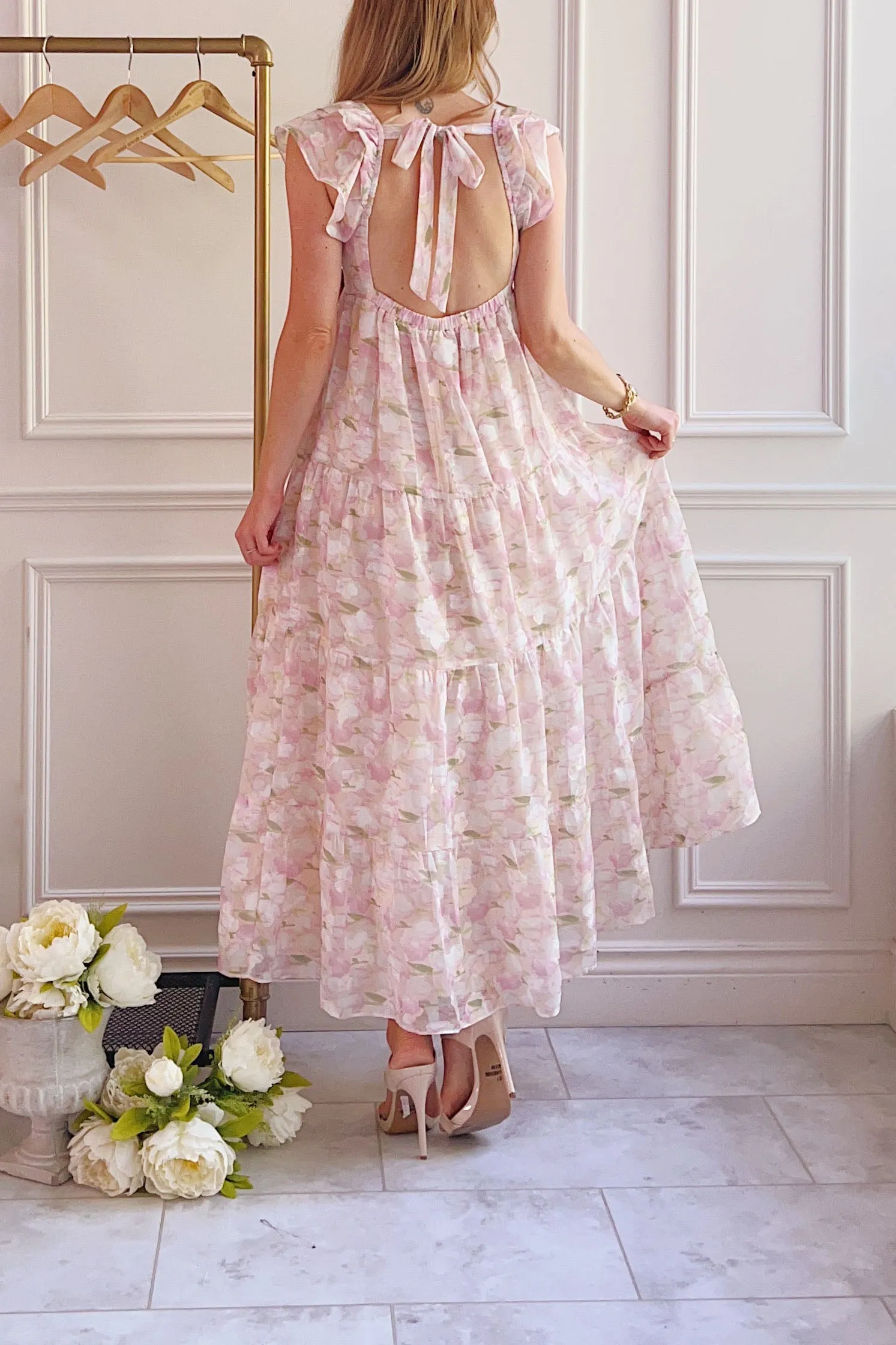 Anania | Shimmery Floral Midi Dress sold by Boutique 1861 product image thumbnail 2
