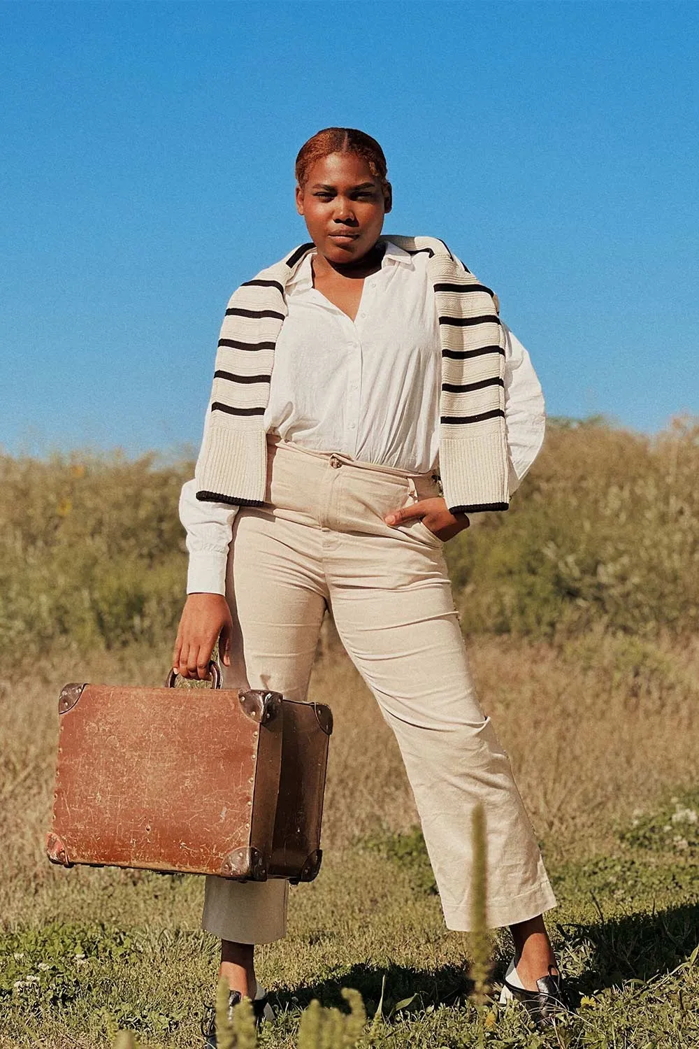 Calgary Beige | High-Waisted Straight Leg Pants sold by Boutique 1861 product image thumbnail 2