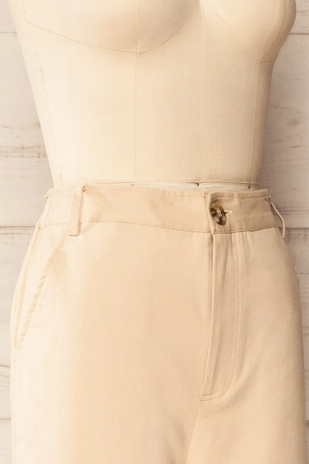 Calgary Beige | High-Waisted Straight Leg Pants sold by Boutique 1861 product image thumbnail 5