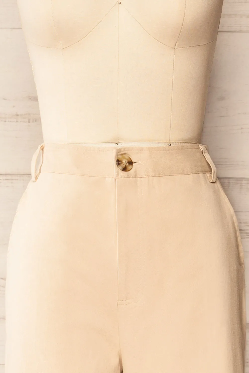 Calgary Beige | High-Waisted Straight Leg Pants sold by Boutique 1861 product image thumbnail 3