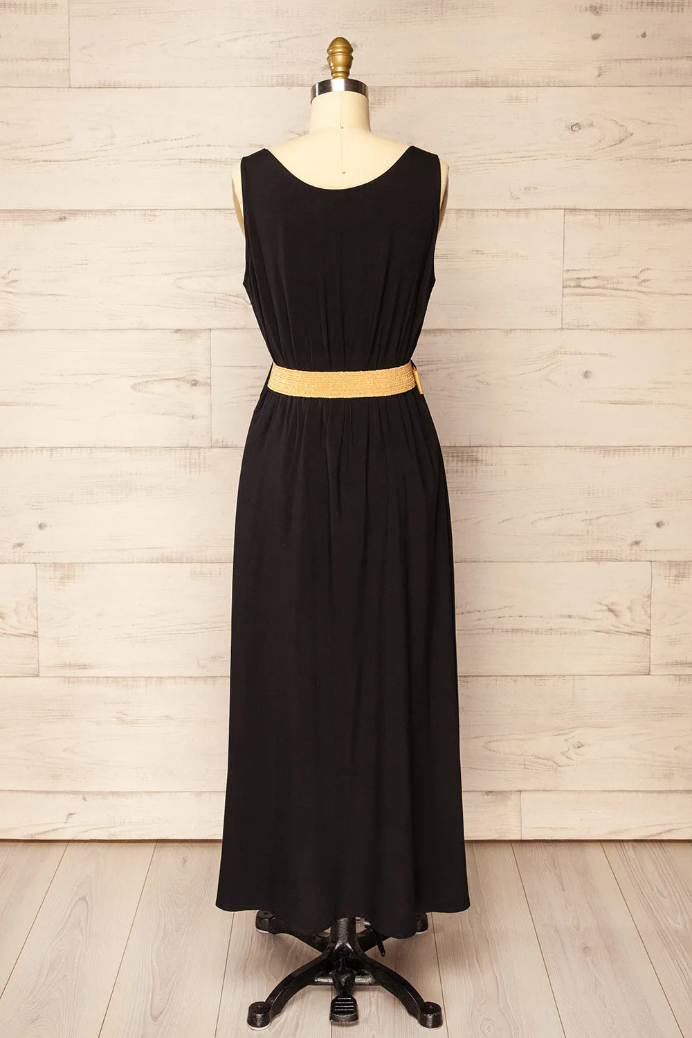 Carrington | Black Midi Dress w/ Straw Belt sold by Boutique 1861 product image thumbnail 5