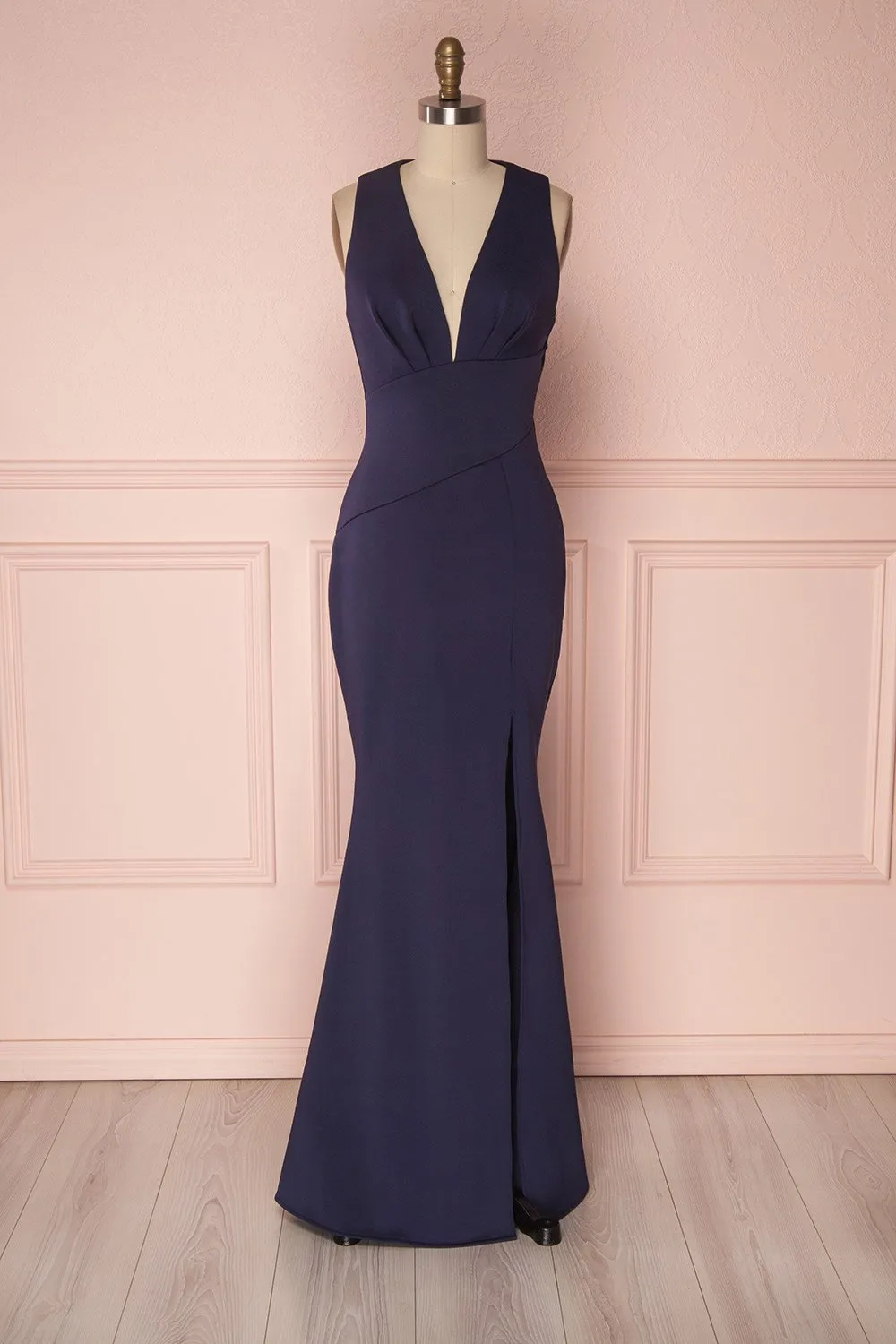 Camila Sea | Navy Blue Mermaid Gown sold by Boutique 1861