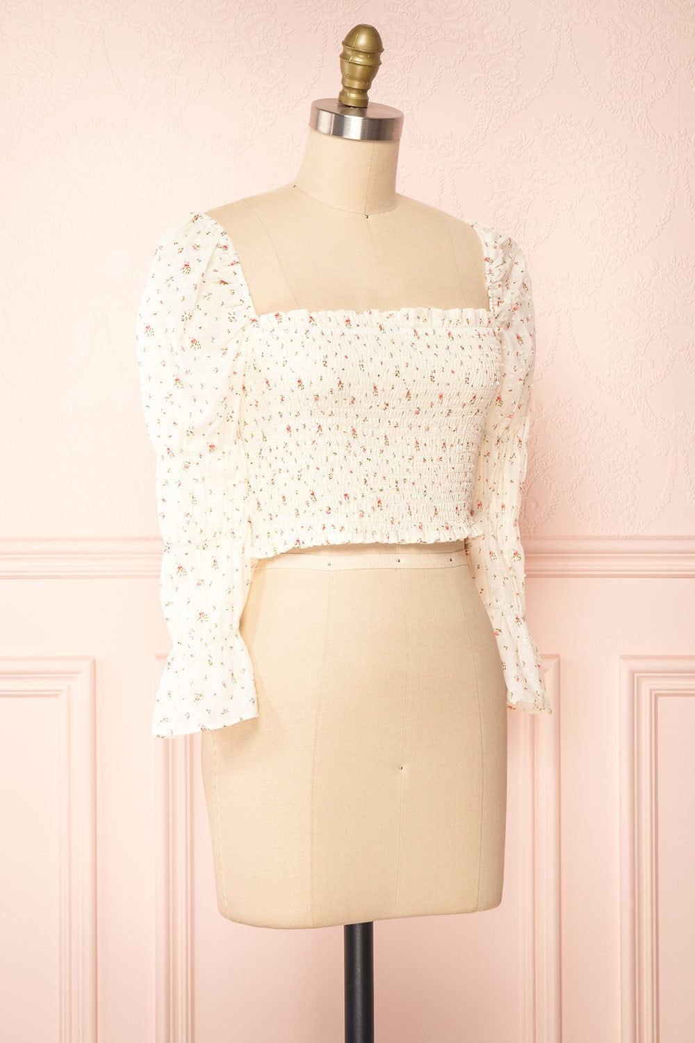 Orithyia | Floral Crop Top w/ Square Neckline sold by Boutique 1861 product image thumbnail 4