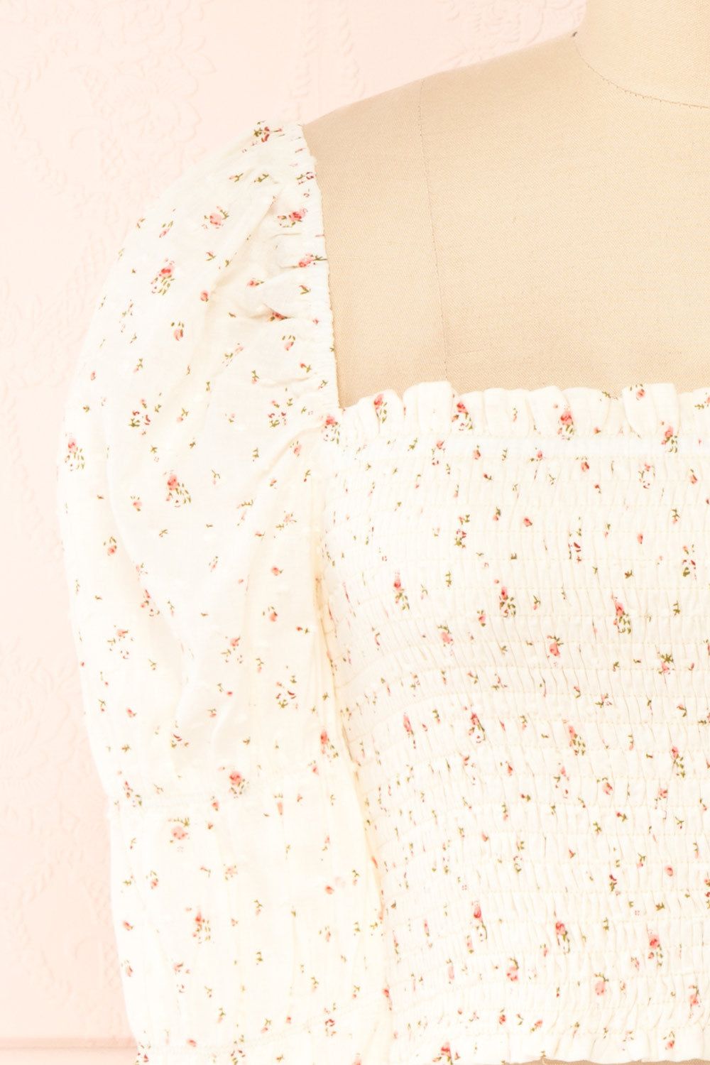 Orithyia | Floral Crop Top w/ Square Neckline sold by Boutique 1861 product image thumbnail 3