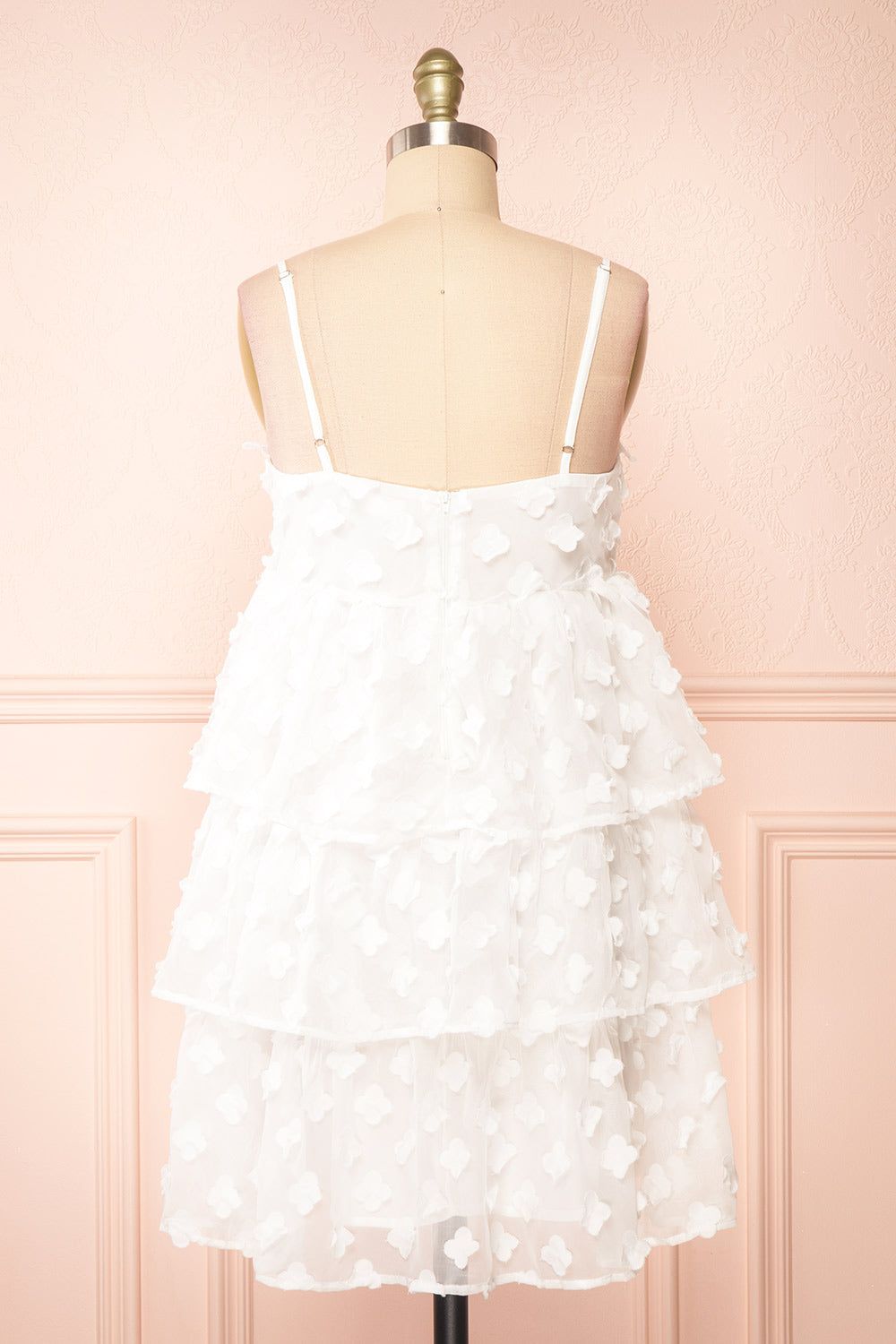 Hynd | Tiered Short White Dress w/ Flowers sold by Boutique 1861 product image thumbnail 5