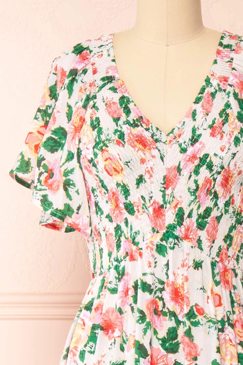 Senna | Floral Midi Dress w/ Ruched Bust sold by Boutique 1861 product image thumbnail 2