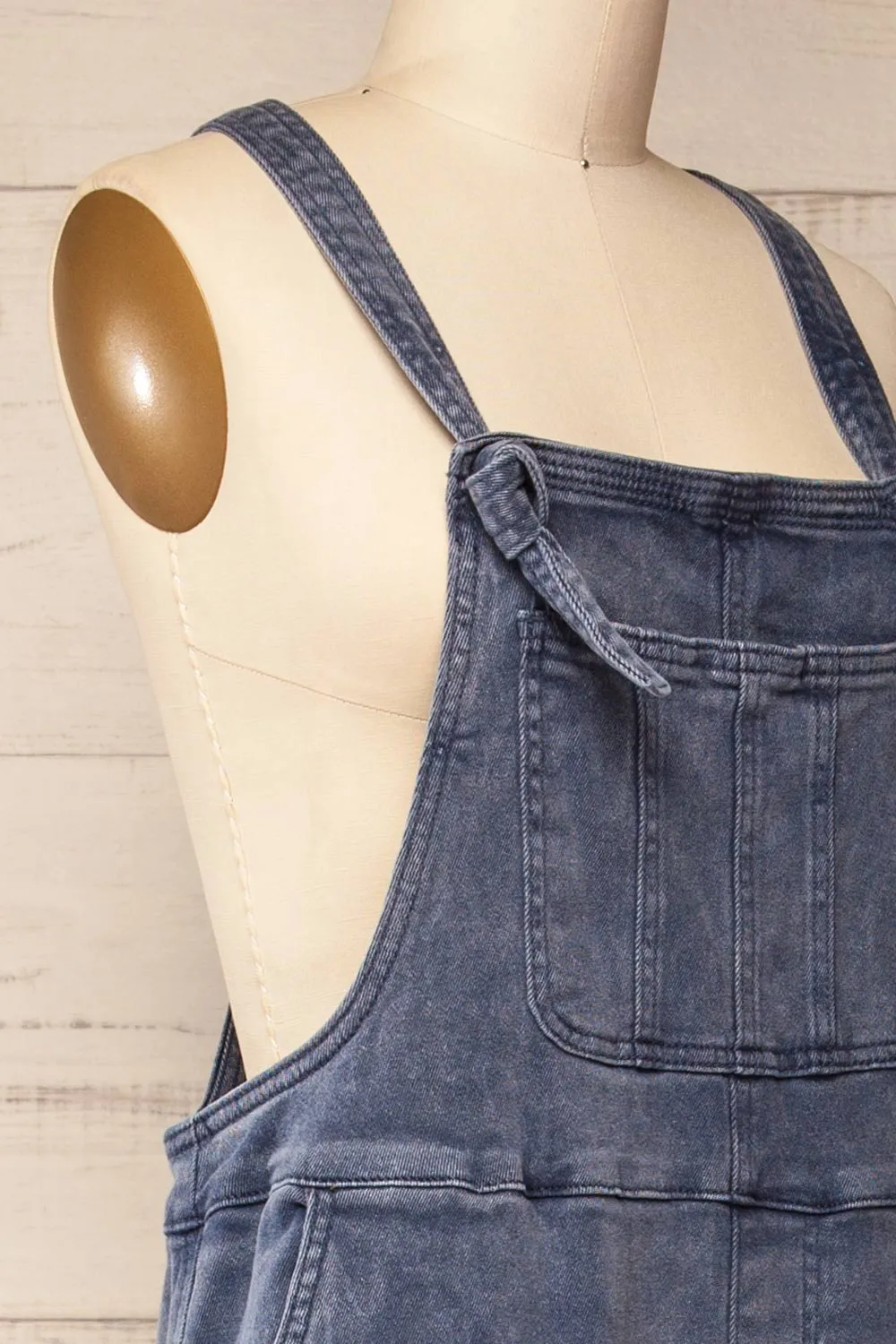 Missenden Blue Grey | Denim Overalls sold by Boutique 1861 product image thumbnail 4