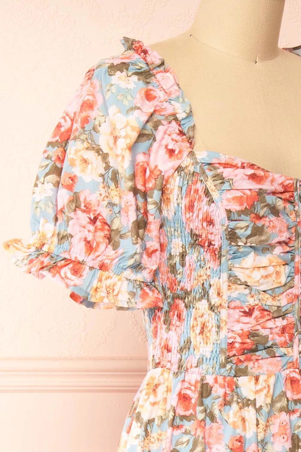 Vintiji | Long Floral Dress w/ Ruched Bust sold by Boutique 1861 product image thumbnail 4