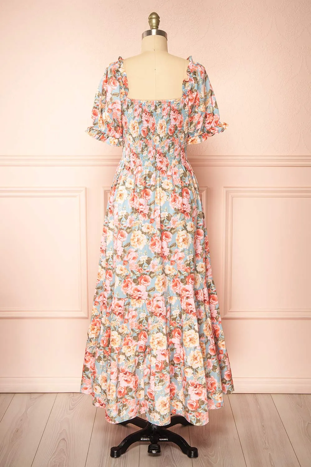 Vintiji | Long Floral Dress w/ Ruched Bust sold by Boutique 1861 product image thumbnail 5
