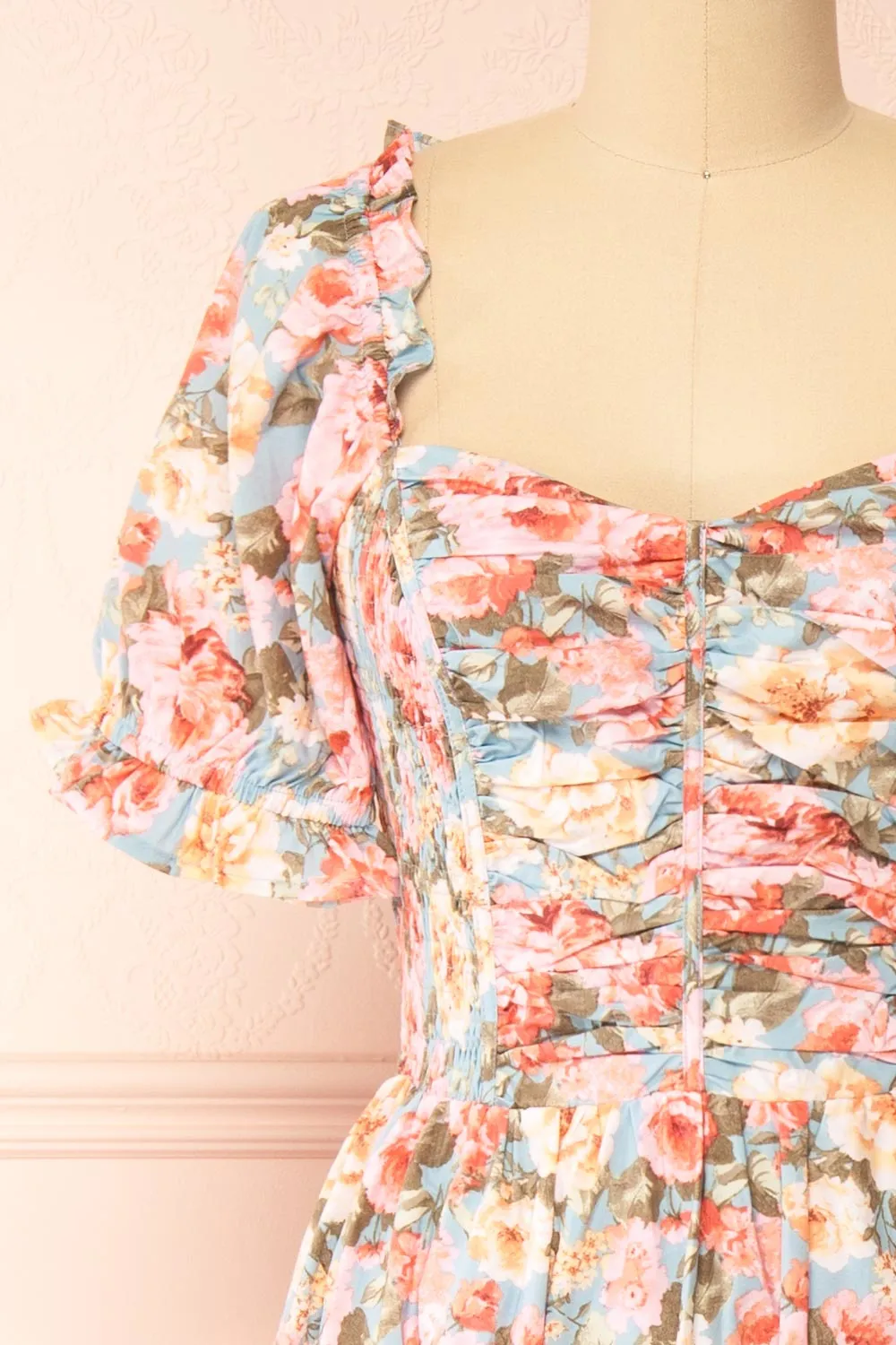 Vintiji | Long Floral Dress w/ Ruched Bust sold by Boutique 1861 product image thumbnail 2