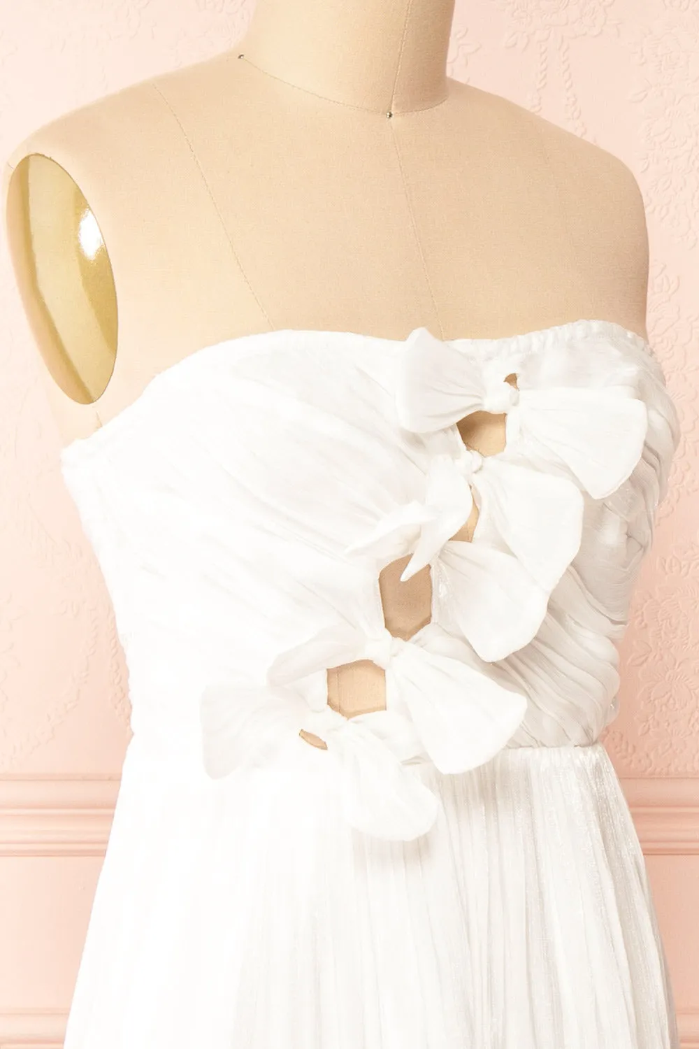 Anaiis | White Strapless Midi Dress sold by Boutique 1861 product image thumbnail 4