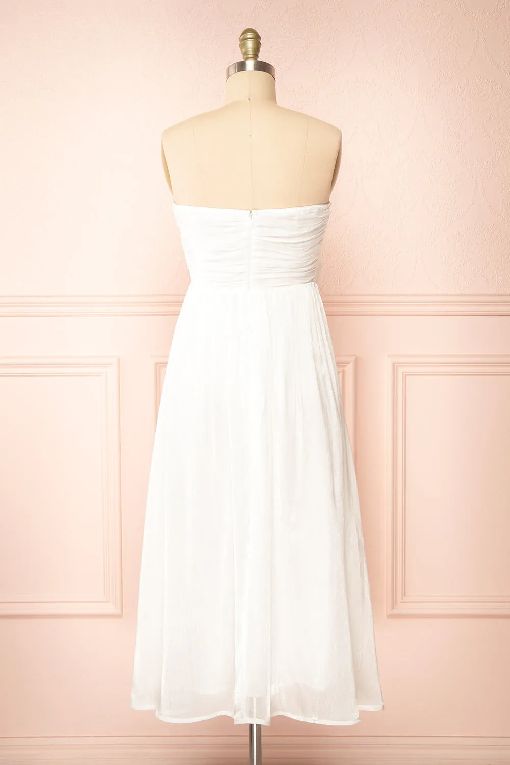 Anaiis | White Strapless Midi Dress sold by Boutique 1861 product image thumbnail 5