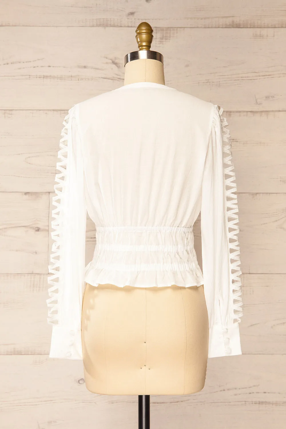 Burlington | White Blouse w/ Long Sleeves sold by Boutique 1861 product image thumbnail 5