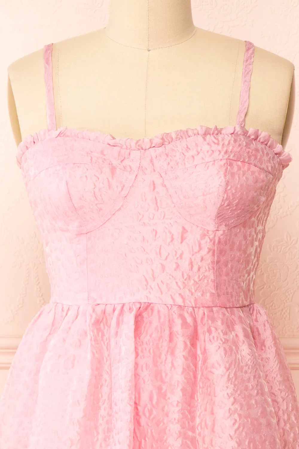 Yuka | Short Pink Bustier Dress w/ Removable Straps sold by Boutique 1861 product image thumbnail 3